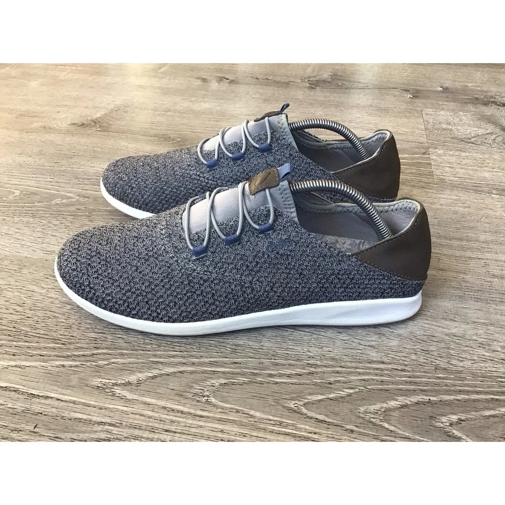 OLUKAI Sneakers Men's Size 10.5 Gray Alapa Li Slip On Comfort Sneakers